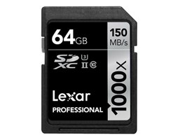 Lexar 64GB UHS-II SD 1000x Professional (Class 10)